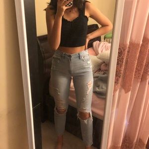 Abercrombie Annie High Rise Girlfriend Jeans